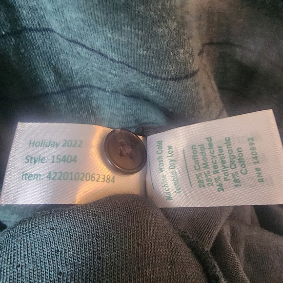 Marine Layer Double Knit Stripe Henley Ponderosa Pine Navy Shirt Mens Large - Picture 6 of 7